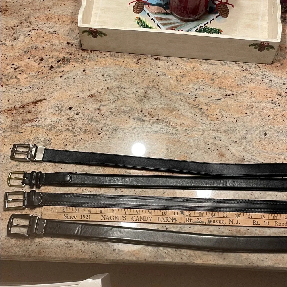 Black dress belt 4 pack